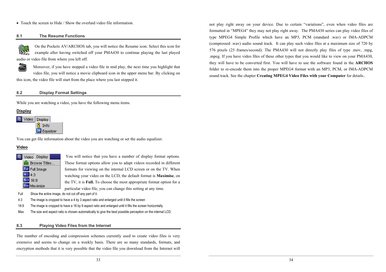 ARCHOS POCKET MEDIA ASSISTANT PMA430TM User Manual | Page 17 / 39