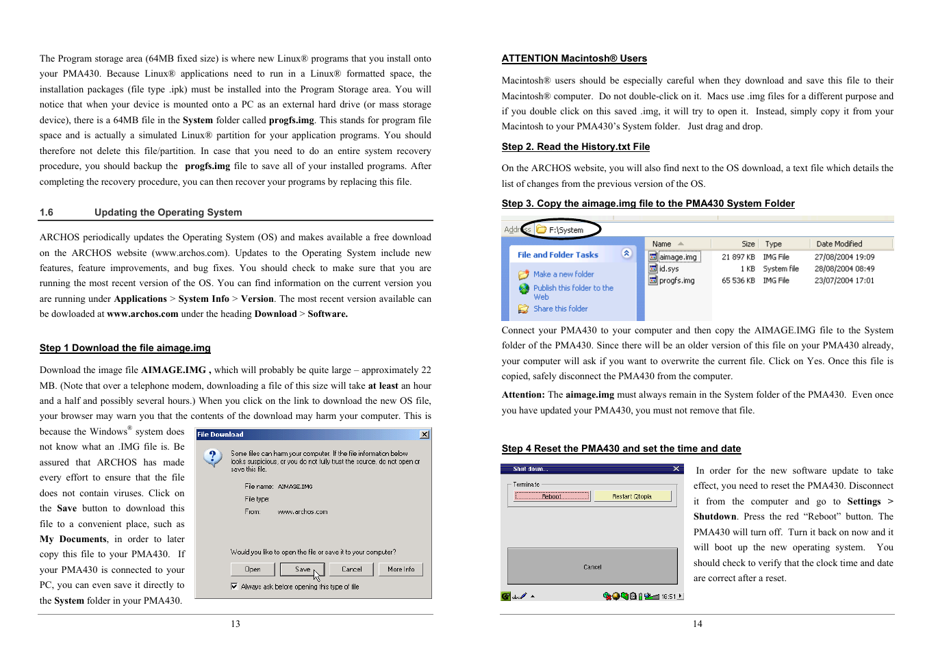 ARCHOS POCKET MEDIA ASSISTANT PMA430TM User Manual | Page 7 / 39
