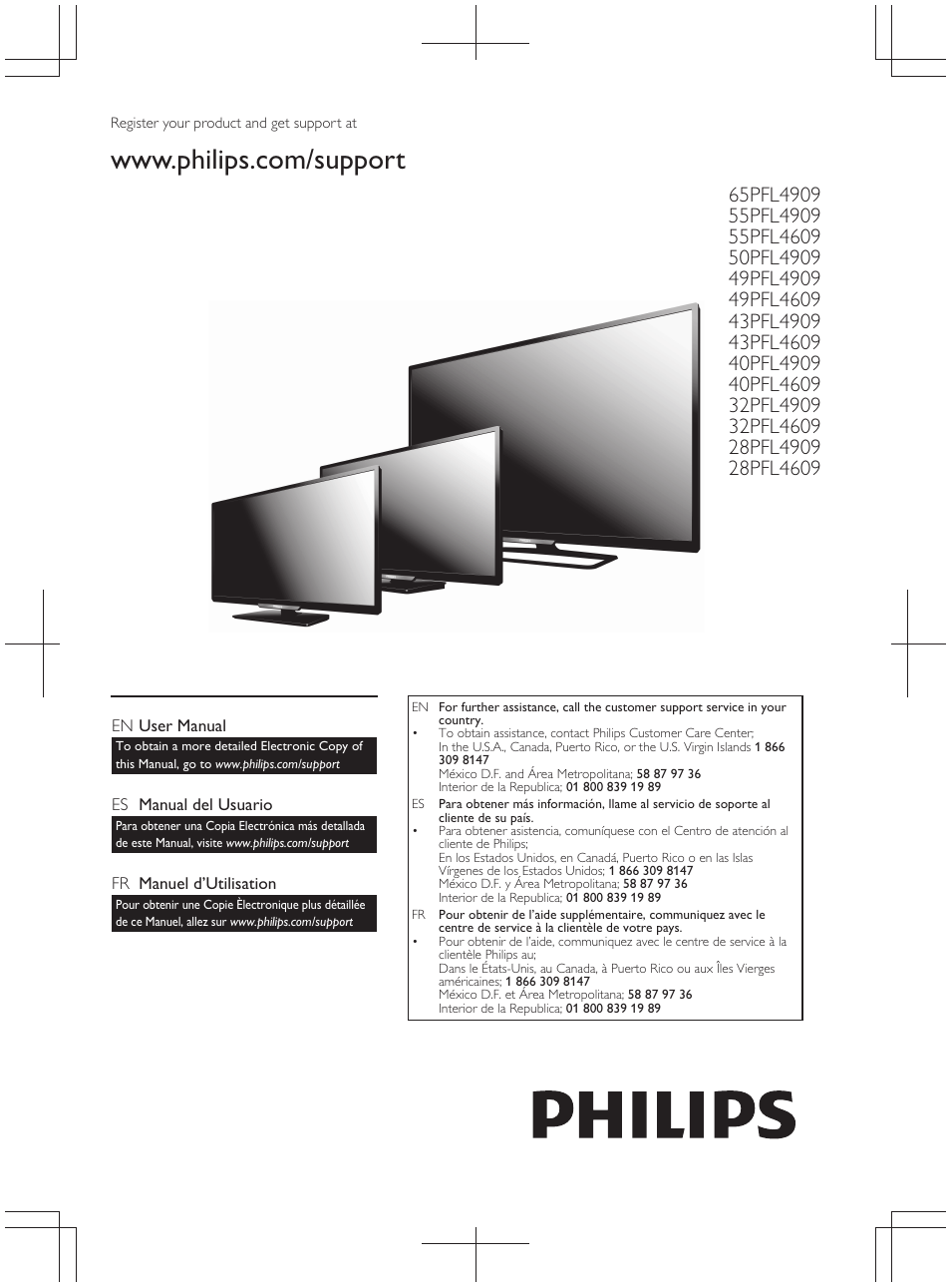 Philips 49PFL4909-F7 User Manual | 19 pages