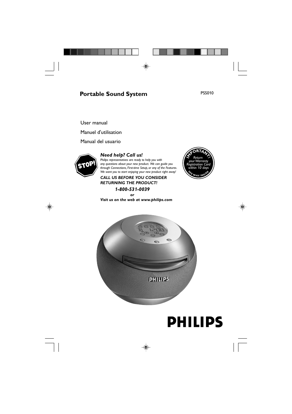 Philips PSS010-17 User Manual | 20 pages