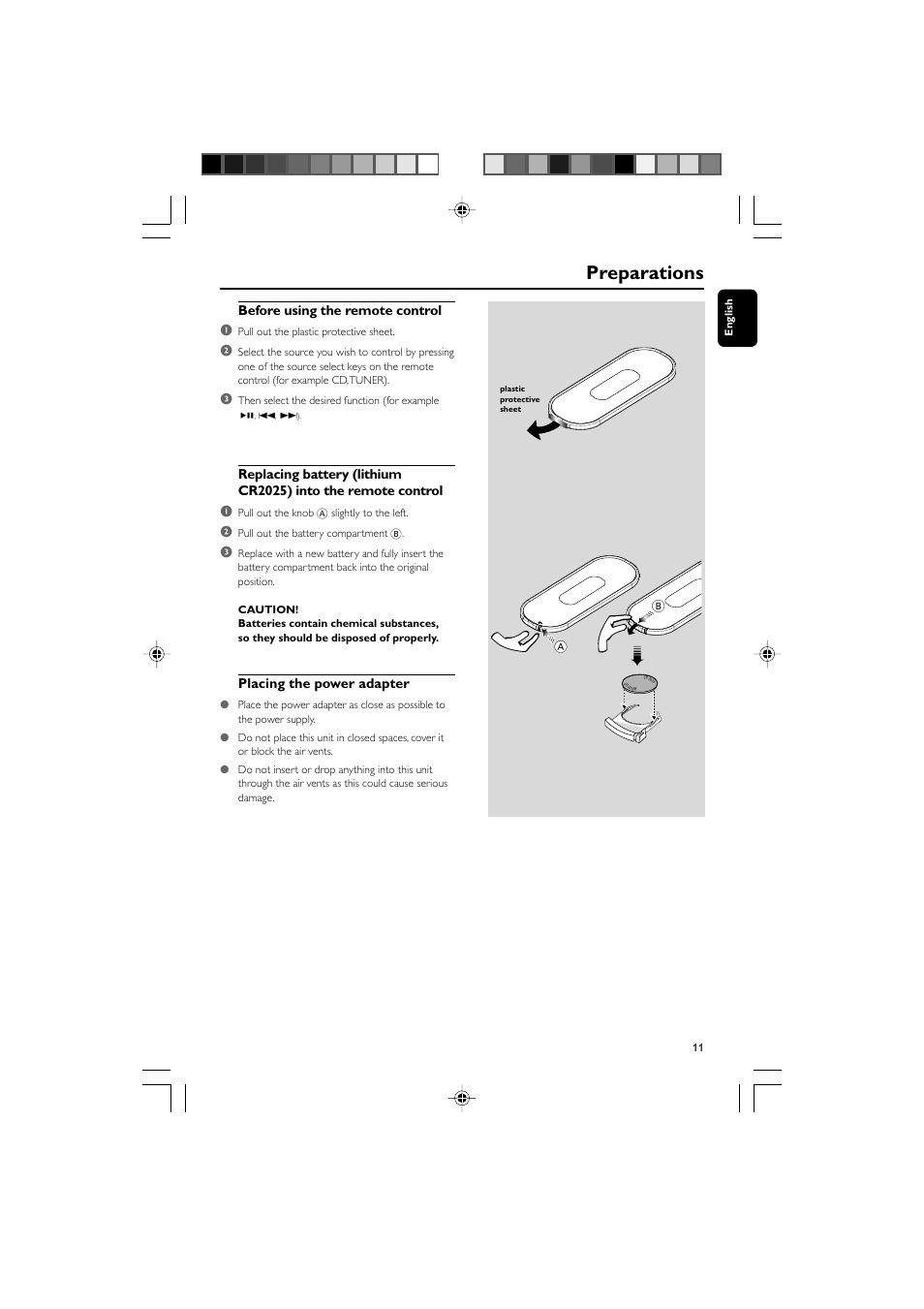 Preparations | Philips PSS010-17 User Manual | Page 11 / 20