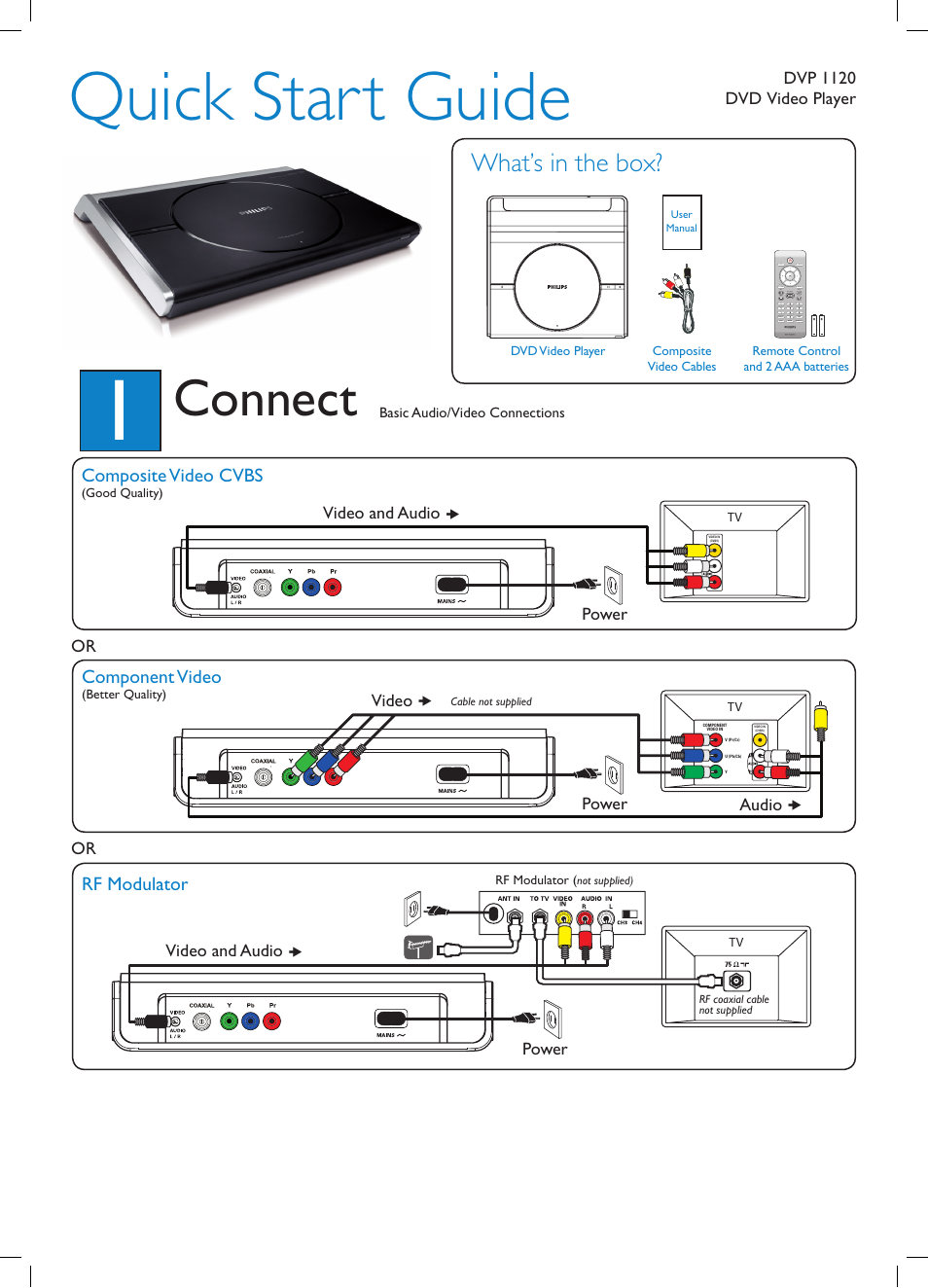 Philips DVP1120-37B User Manual | 2 pages