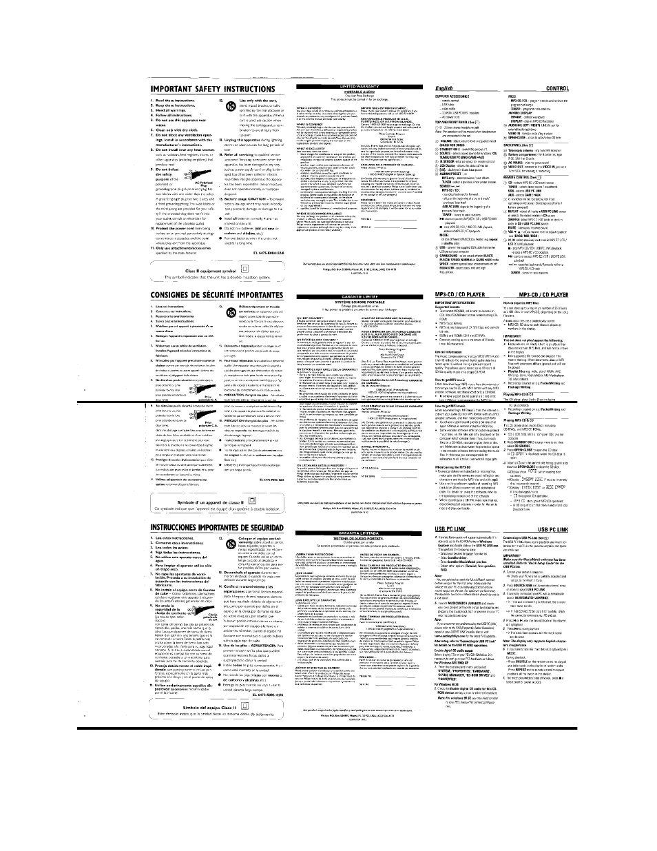 Ïr:r: “hrz | Philips AZ2558-17B User Manual | Page 6 / 8