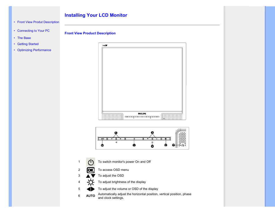 Installing your lcd monitor, Installing your monitor | Philips 190B7CS-27 User Manual | Page 46 / 98