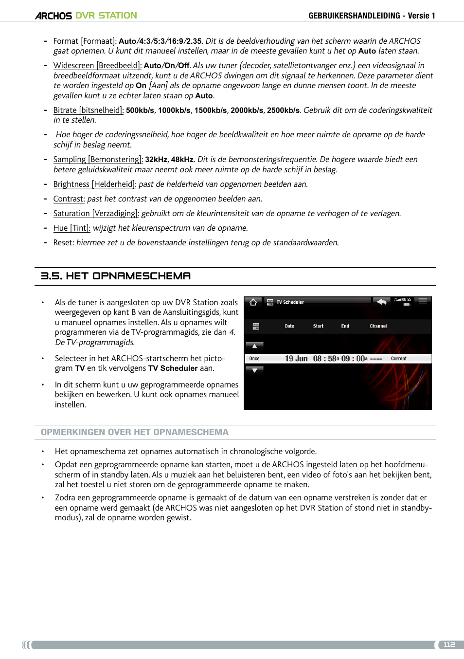 Het opnameschema | ARCHOS DVr stAtioN User Manual | Page 112 / 141