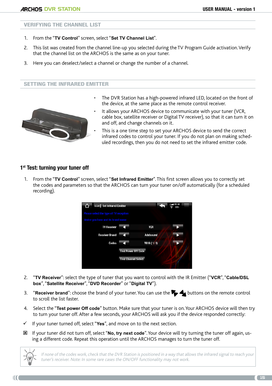 ARCHOS DVr stAtioN User Manual | Page 15 / 141