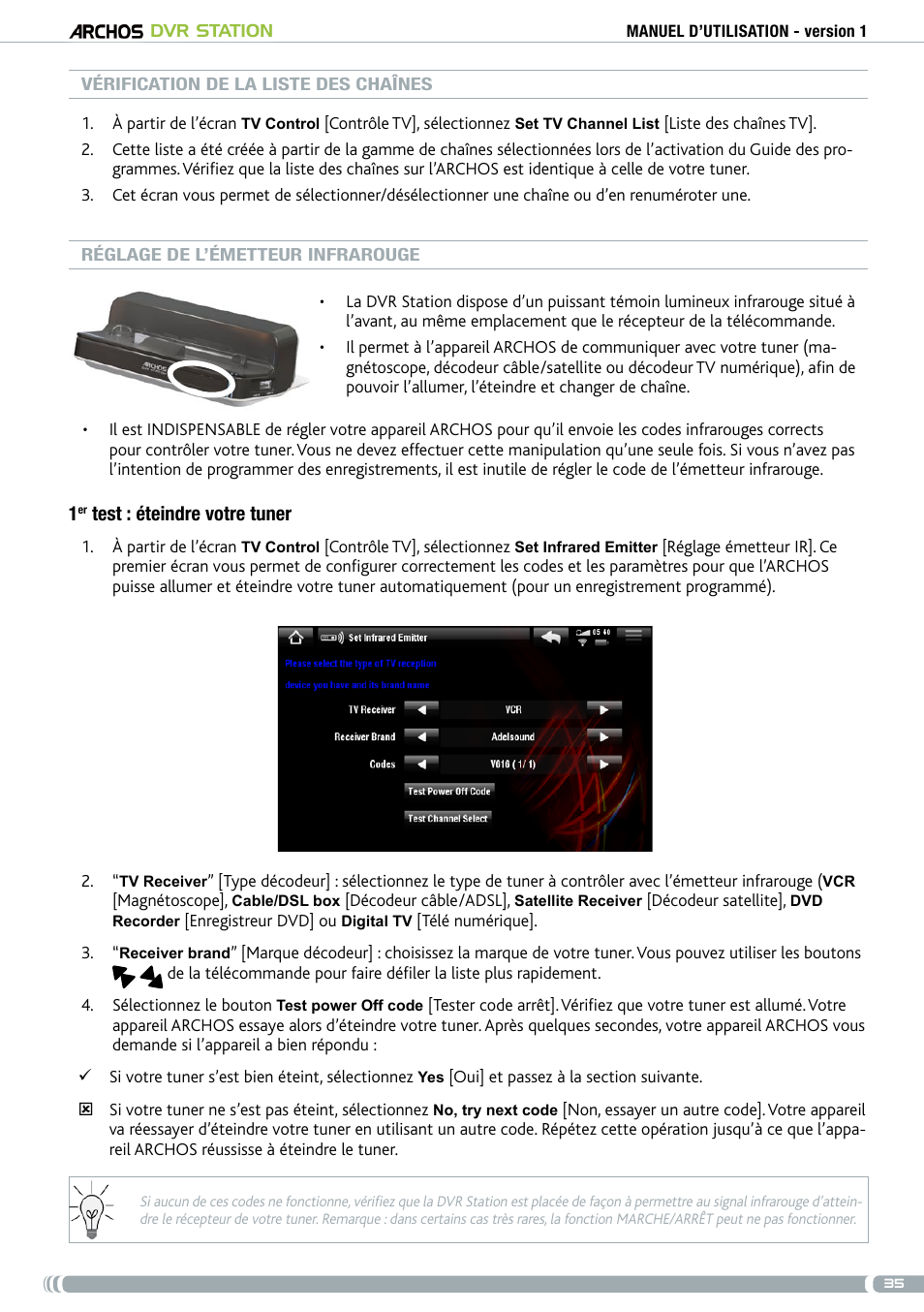 ARCHOS DVr stAtioN User Manual | Page 35 / 141