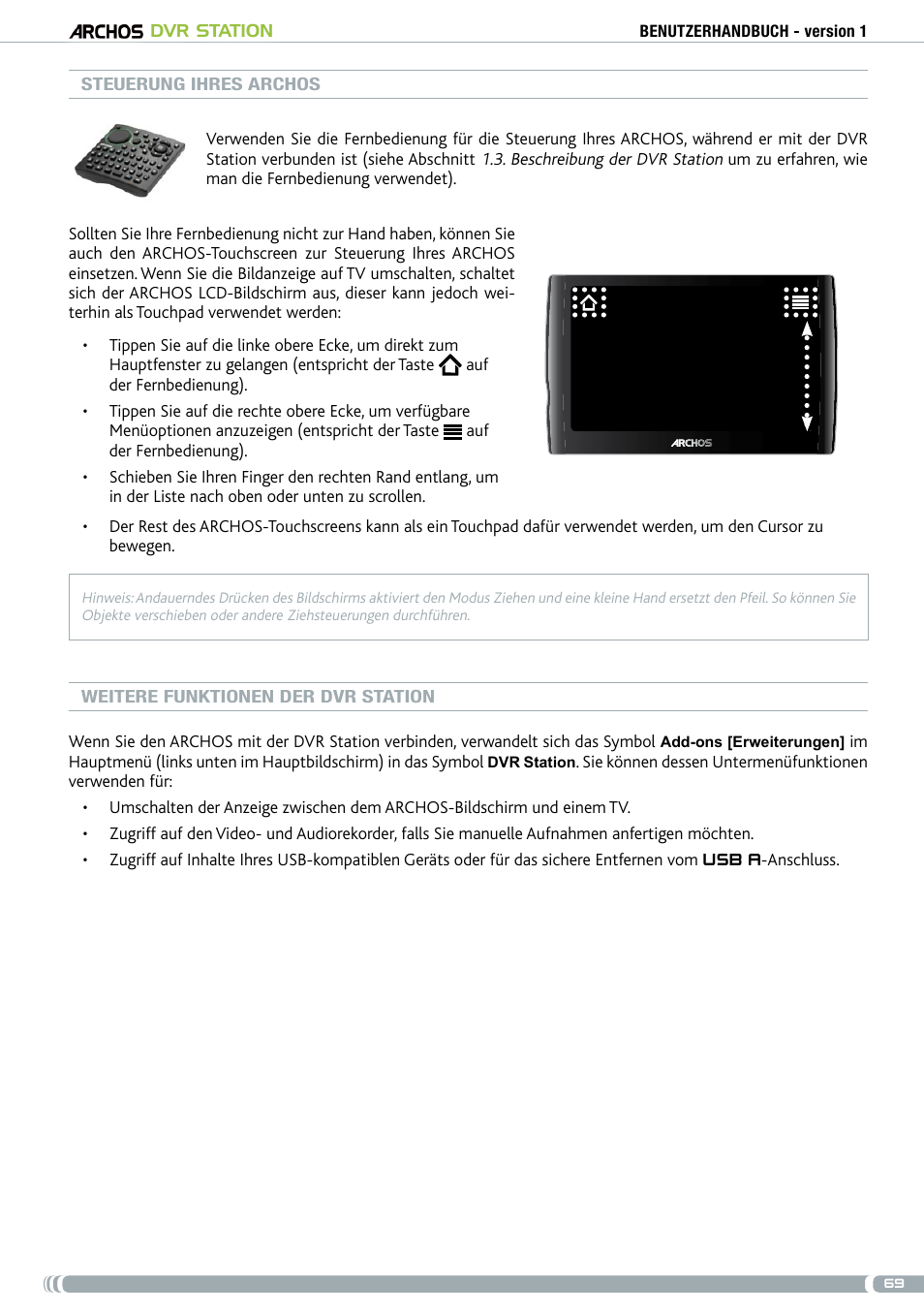 ARCHOS DVr stAtioN User Manual | Page 69 / 141
