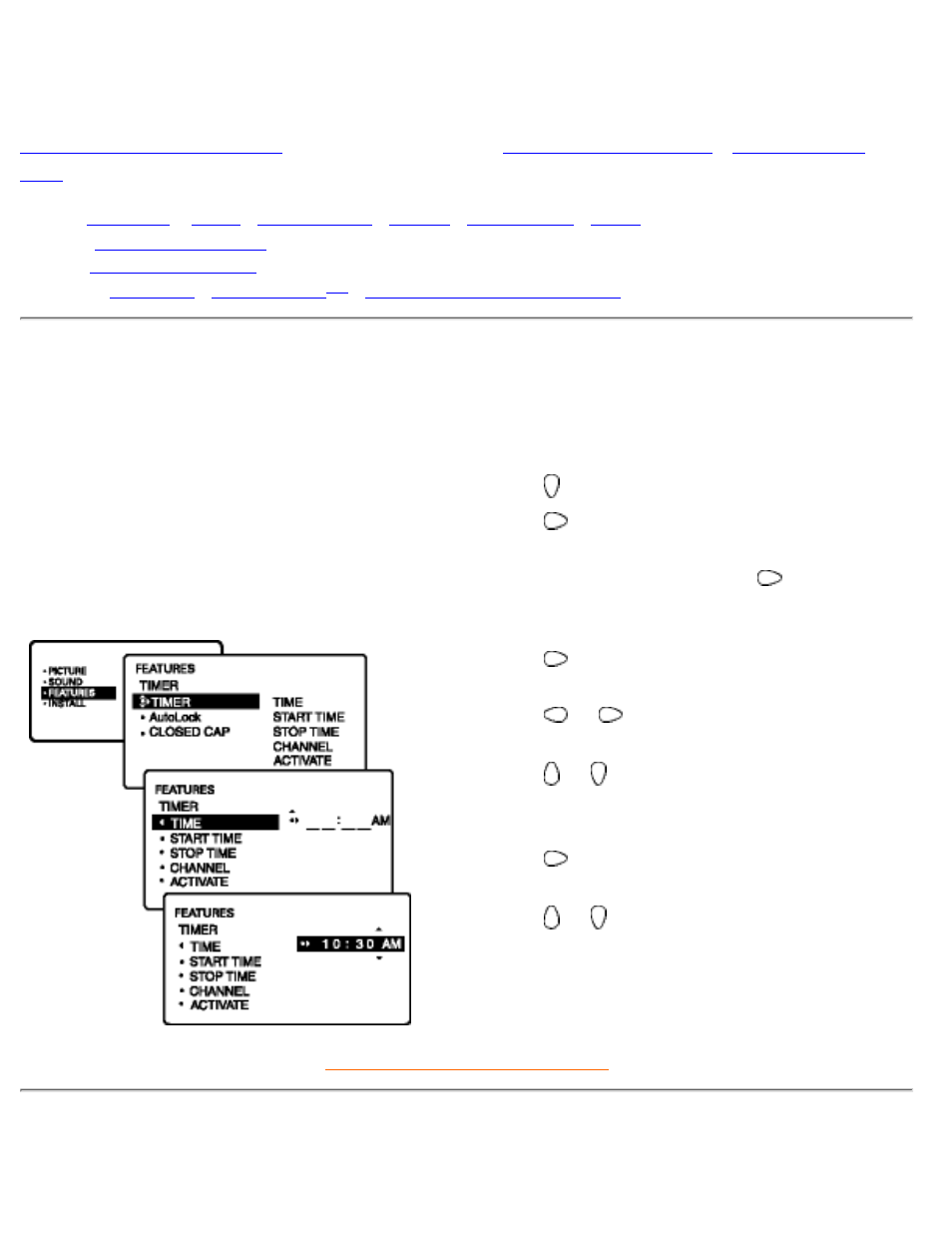 Using other menus (ntsc_2), The timer, Using other menus (ntsc system) | Philips 180MT13P99 User Manual | Page 113 / 143