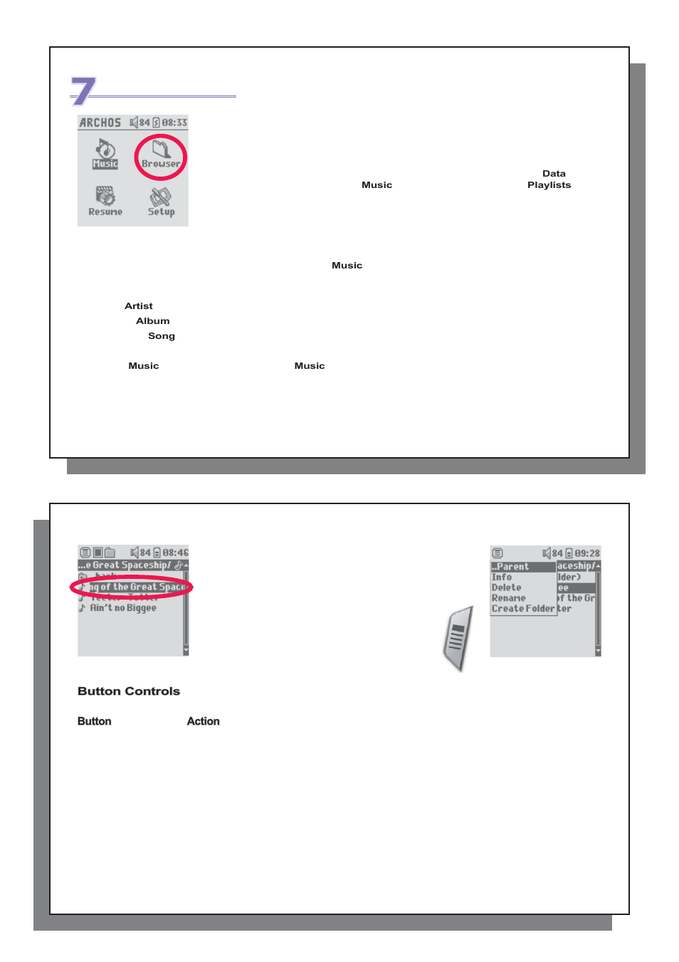 Using the browser | ARCHOS XS202S User Manual | Page 14 / 26