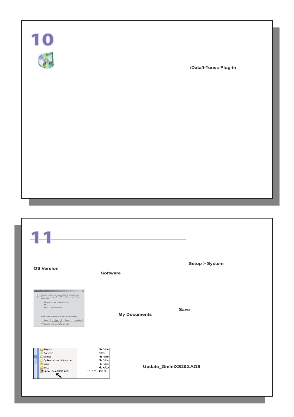 Using itunes™ with your gmini™ xs202, Updating the gmini™ xs202, Firmware | ARCHOS XS202S User Manual | Page 19 / 26