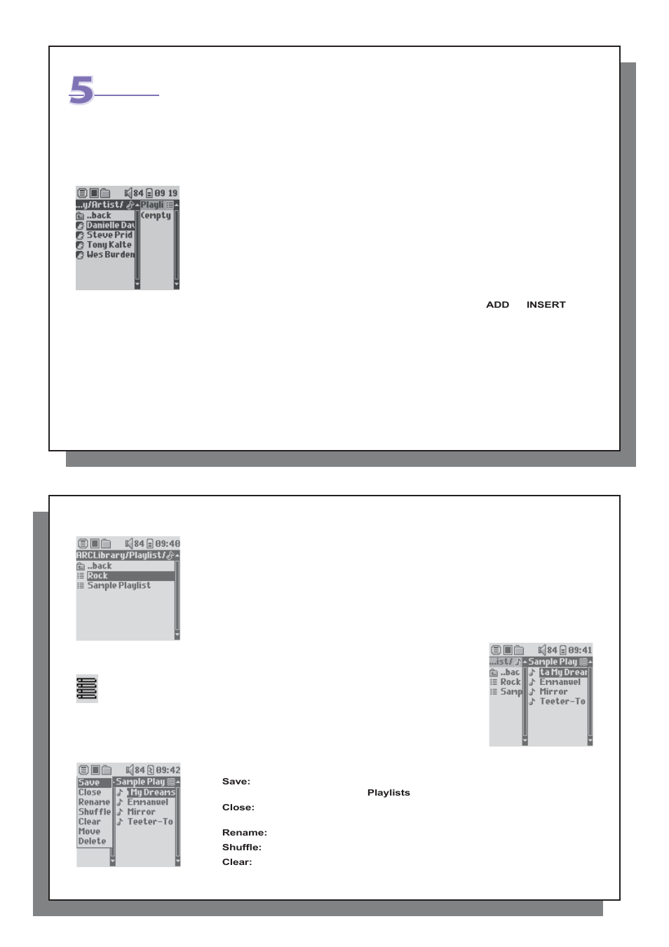 Playlists | ARCHOS XS202S User Manual | Page 9 / 26