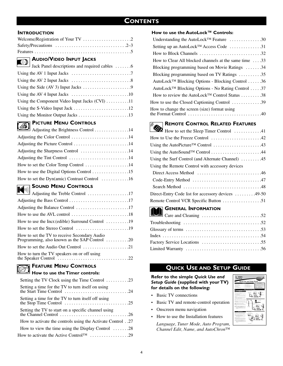 Ontents i | Philips 27PT8320-25 User Manual | Page 4 / 56