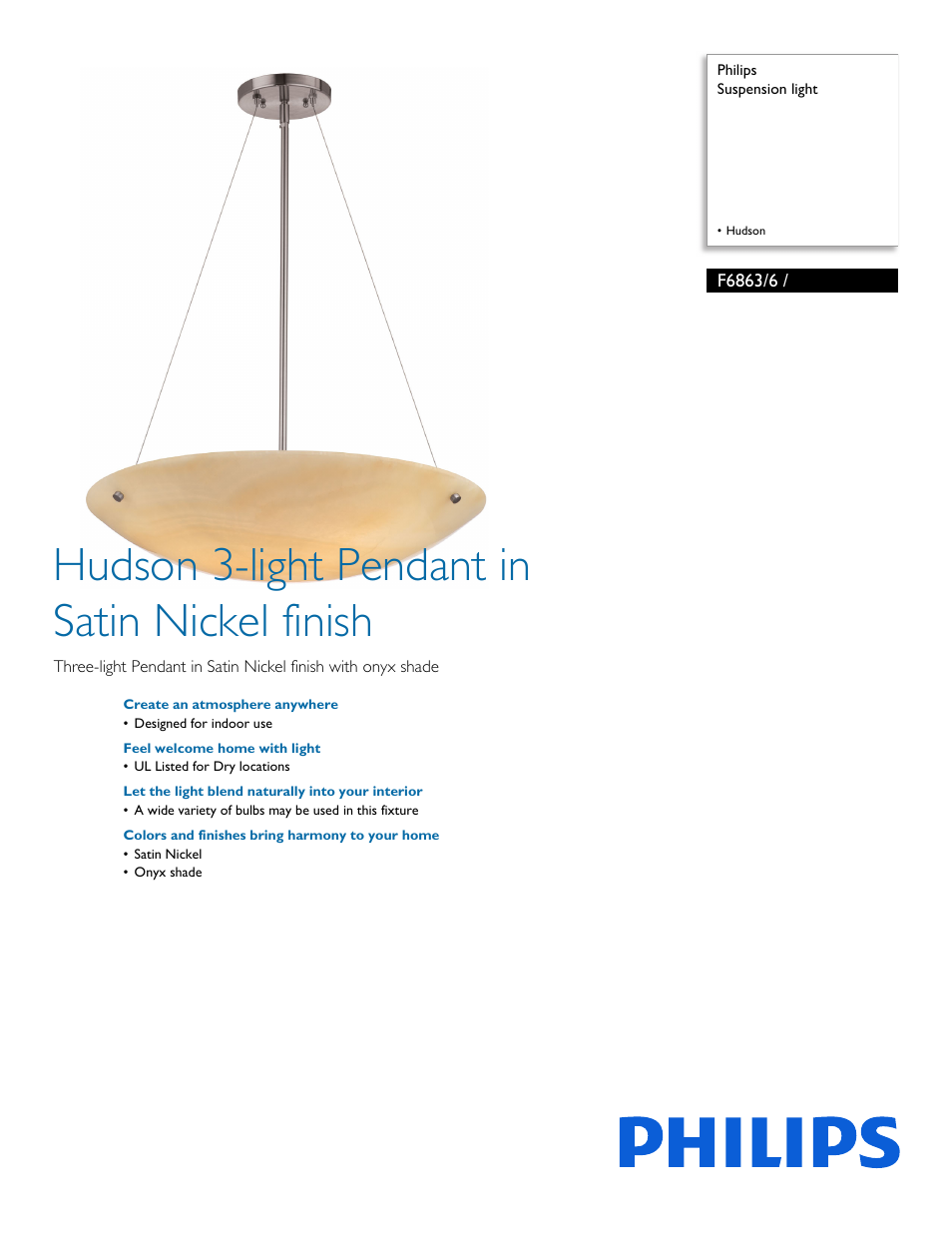 Philips F68636 User Manual | 2 pages