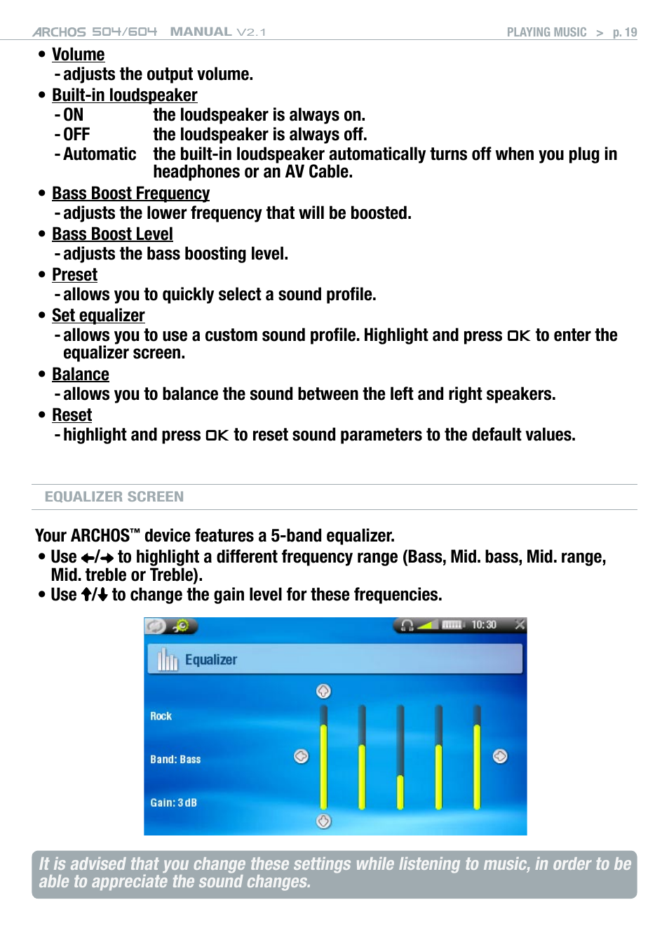 ARCHOS Version 2.1 User Manual | Page 19 / 59