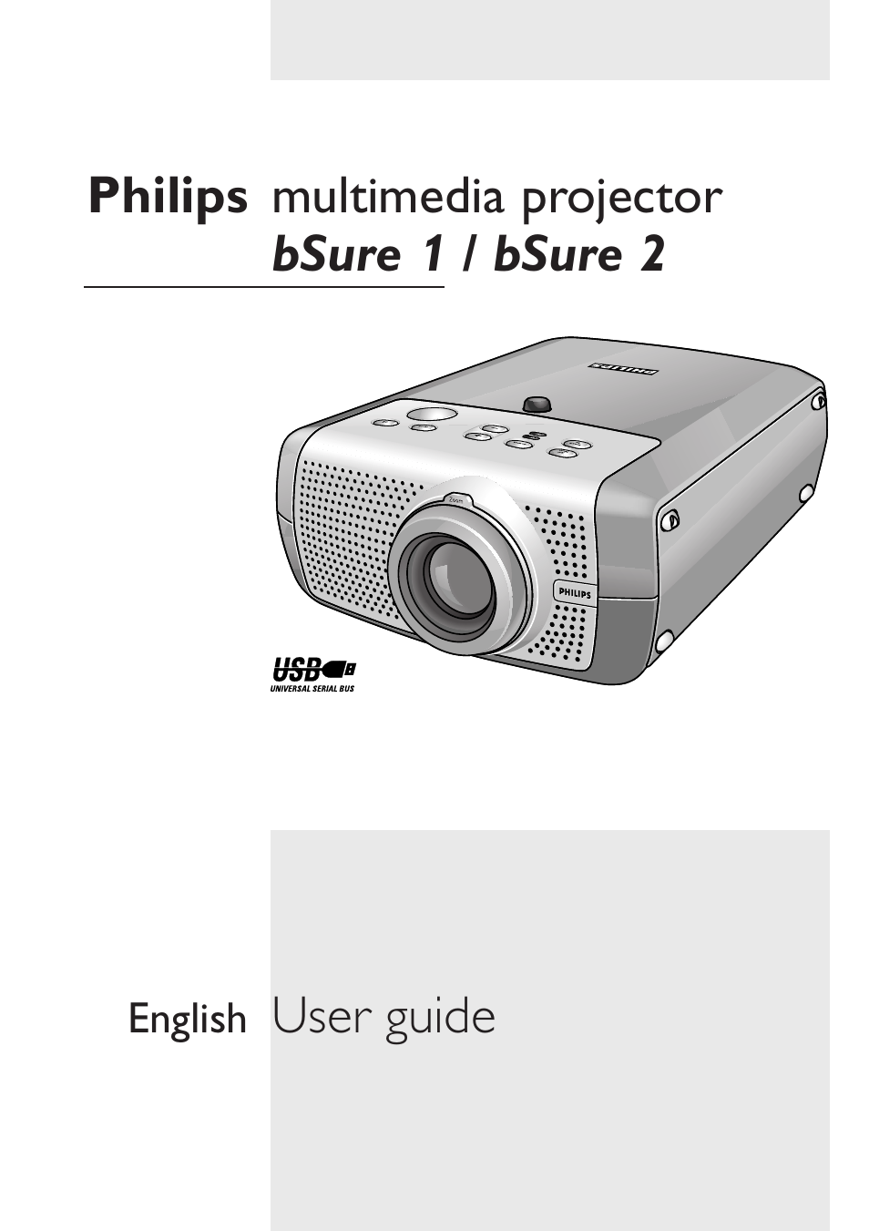 Philips bSure XG1 LCD Projector User Manual | 34 pages