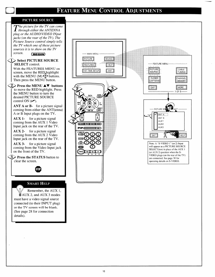 Select picture source select control | Philips 8P4841C199 User Manual | Page 10 / 54