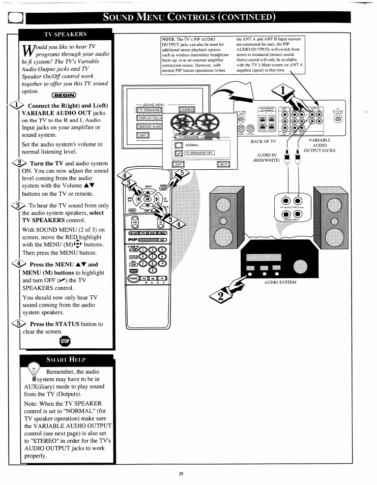 Ound, Ontrols, Continued | Philips 8P4841C199 User Manual | Page 26 / 54