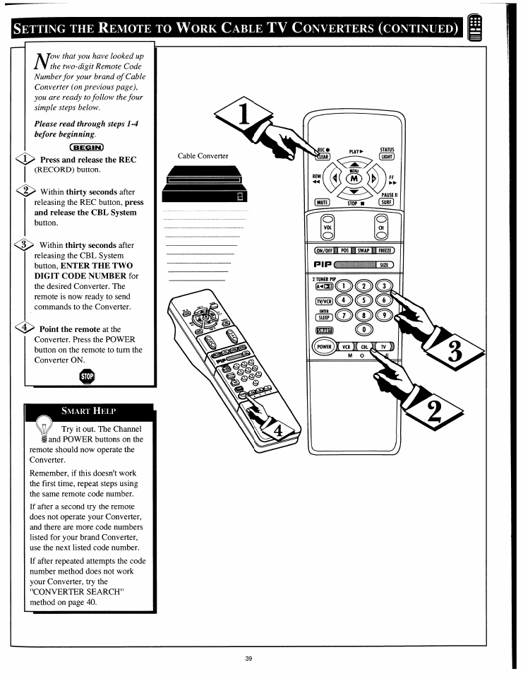 Press and release the rec, Point the remote at the, Tv c | Philips 8P4841C199 User Manual | Page 39 / 54