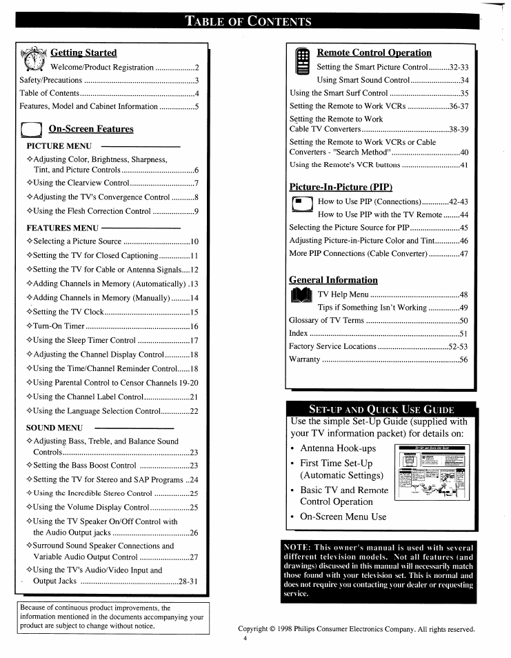 Philips 8P4841C199 User Manual | Page 4 / 54