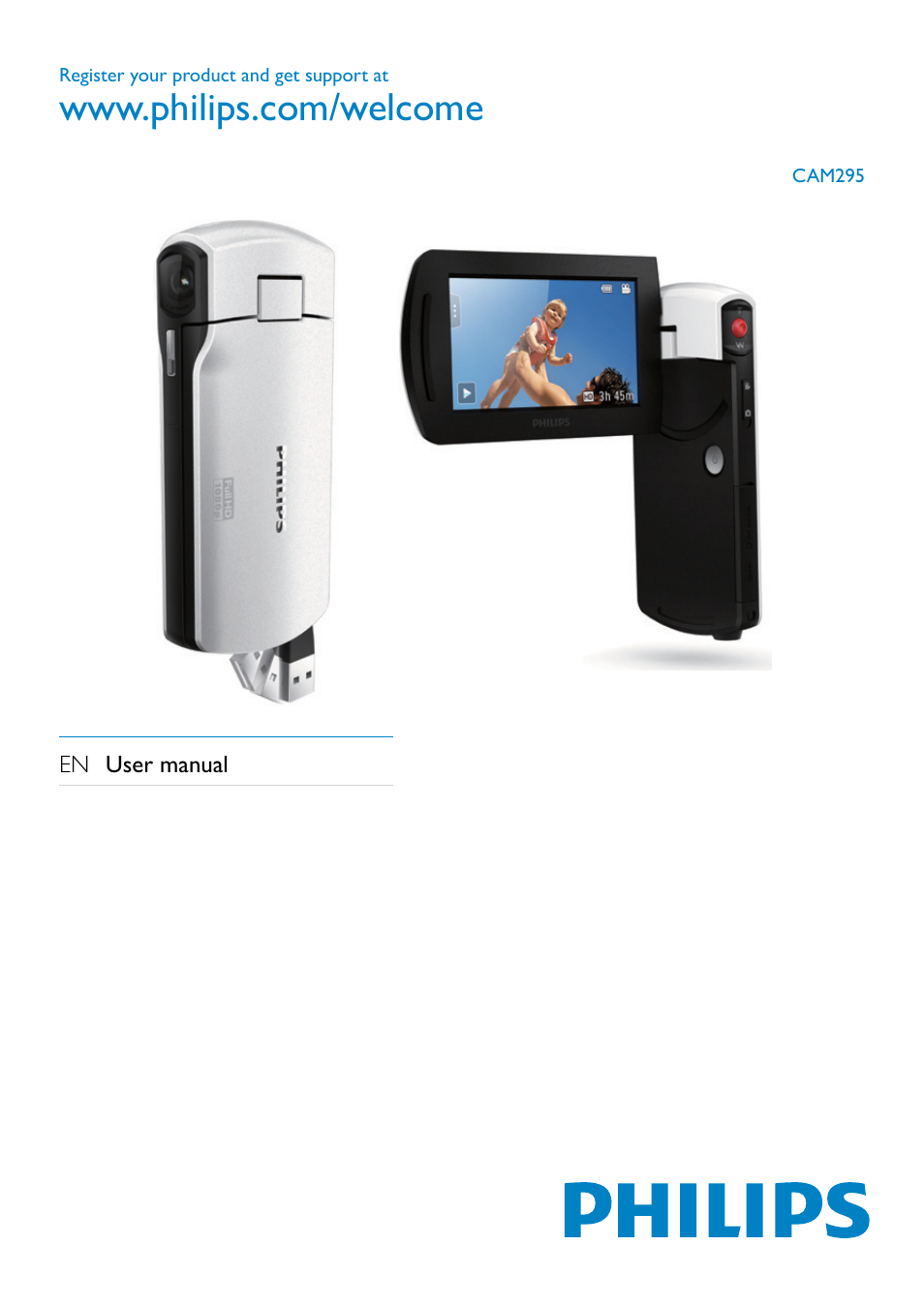 Philips HD camcorder CAM295WH User Manual | 19 pages