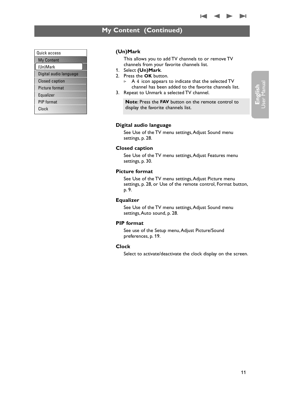 My content (continued), English | Philips 50PF9731D-37 User Manual | Page 13 / 68