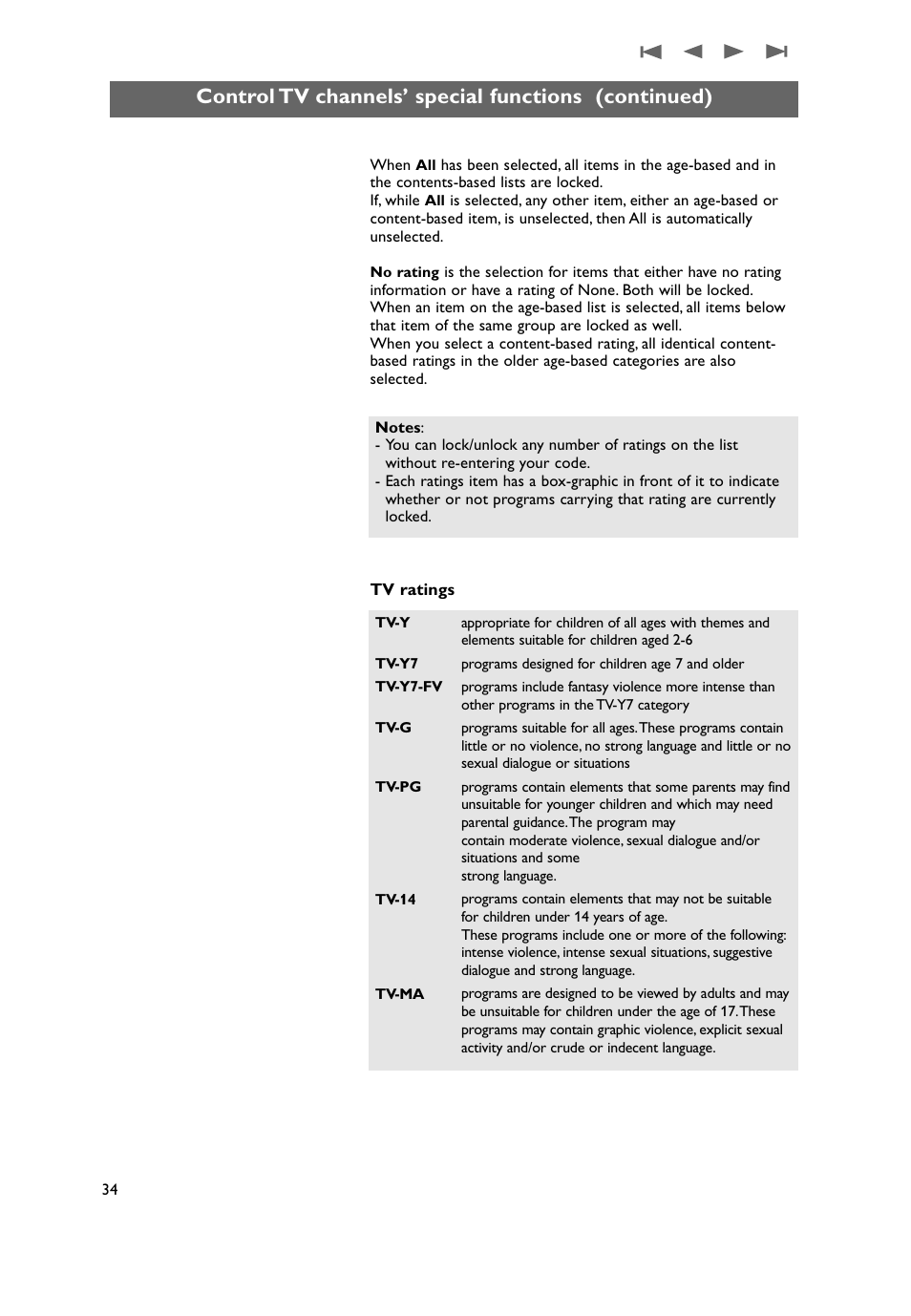 Control tv channels’ special functions (continued) | Philips 50PF9731D-37 User Manual | Page 36 / 68