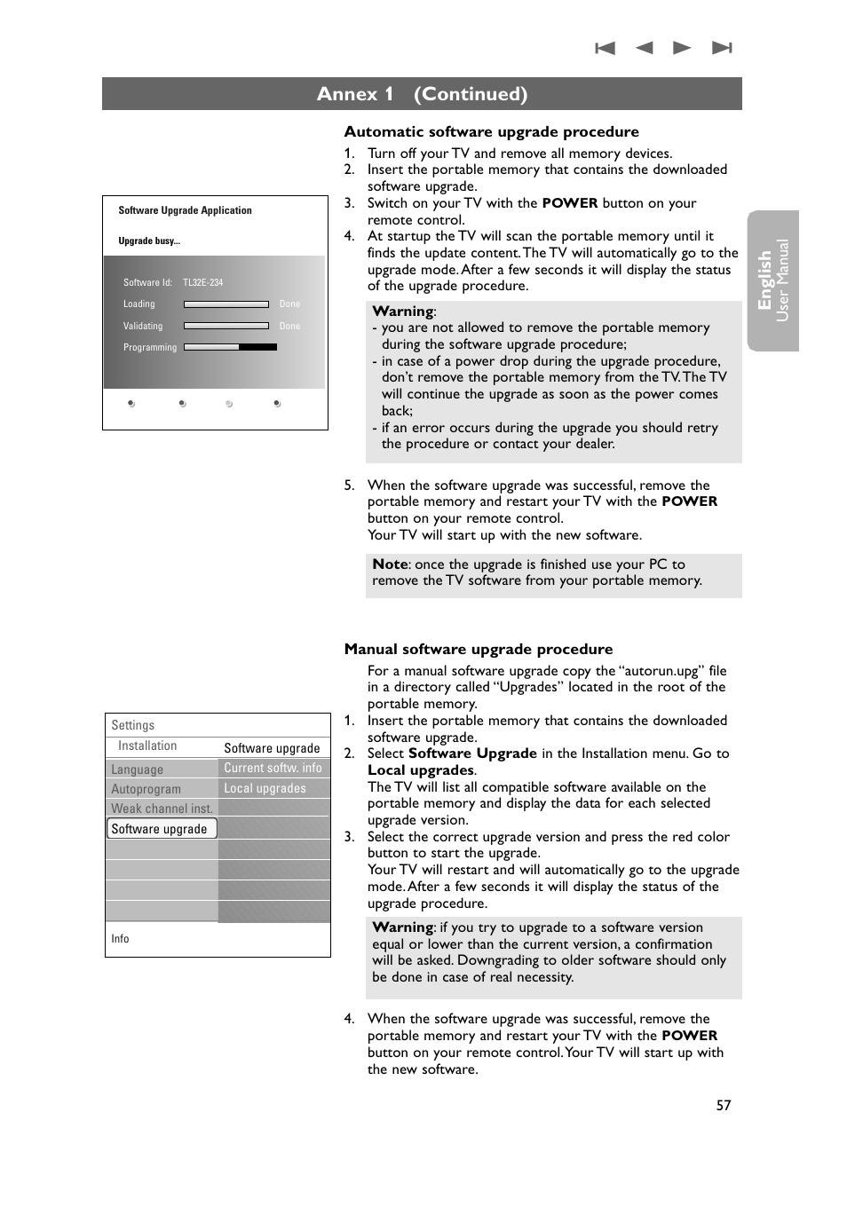 Annex 1 (continued), English | Philips 50PF9731D-37 User Manual | Page 59 / 68