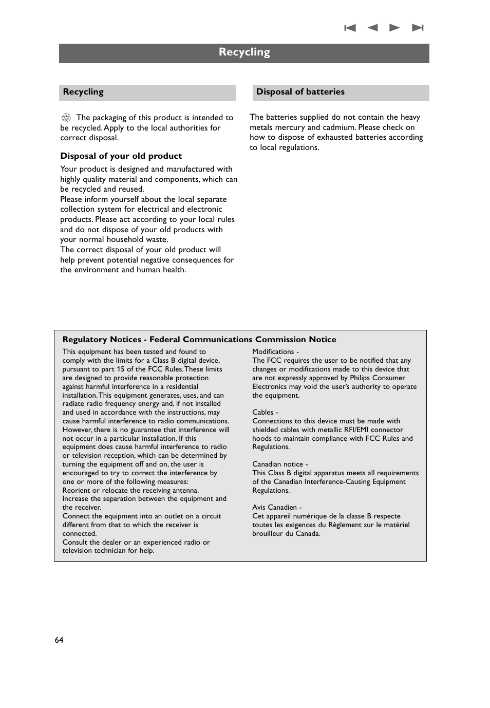 Recycling | Philips 50PF9731D-37 User Manual | Page 66 / 68