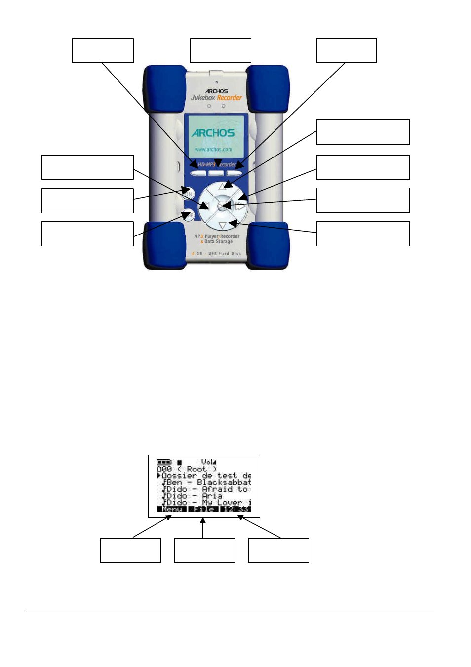 Archos jukebox recorder - structure du menu | ARCHOS 101 420V40 User Manual | Page 36 / 149