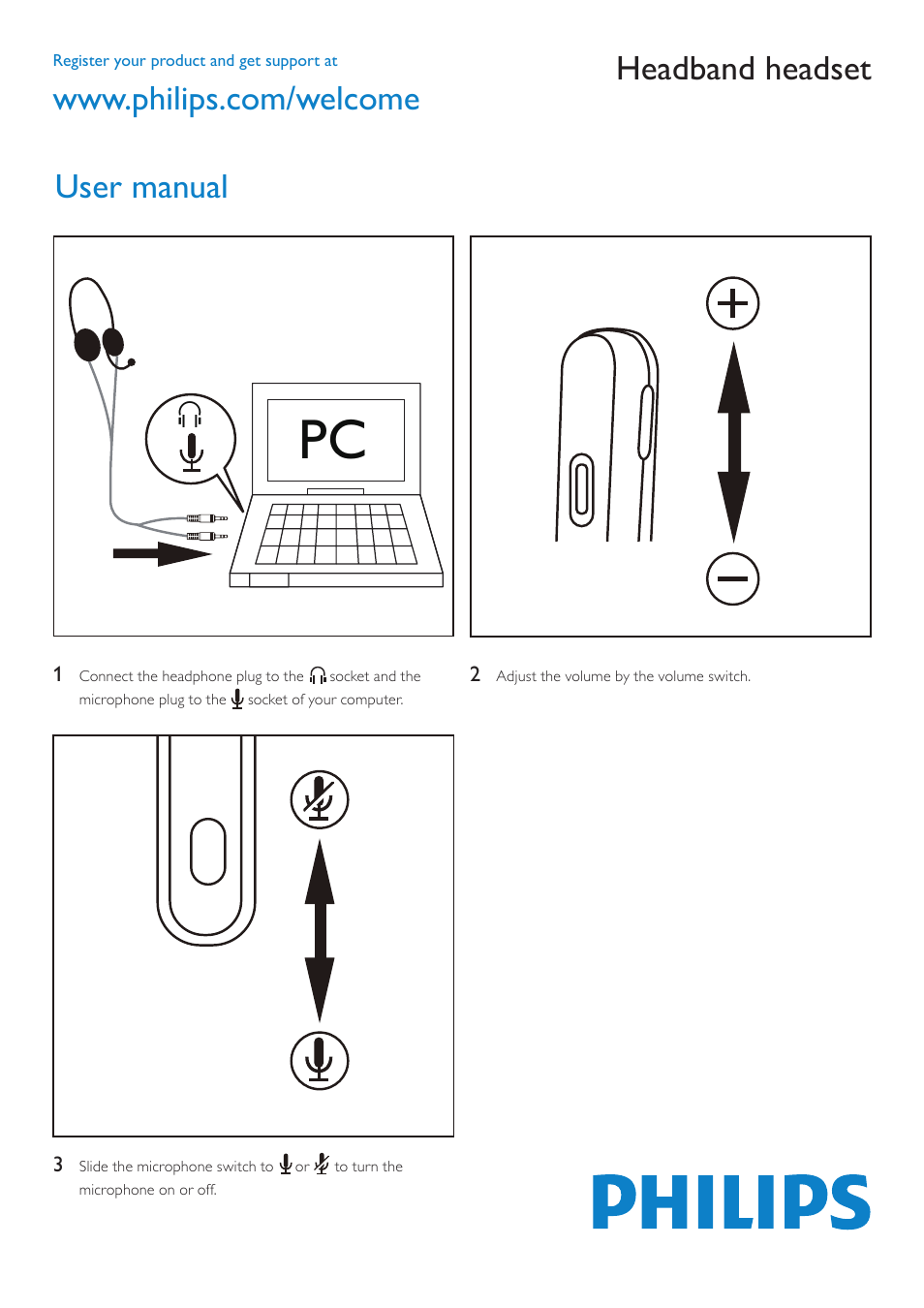 Philips SHM7405-00 User Manual | 1 page