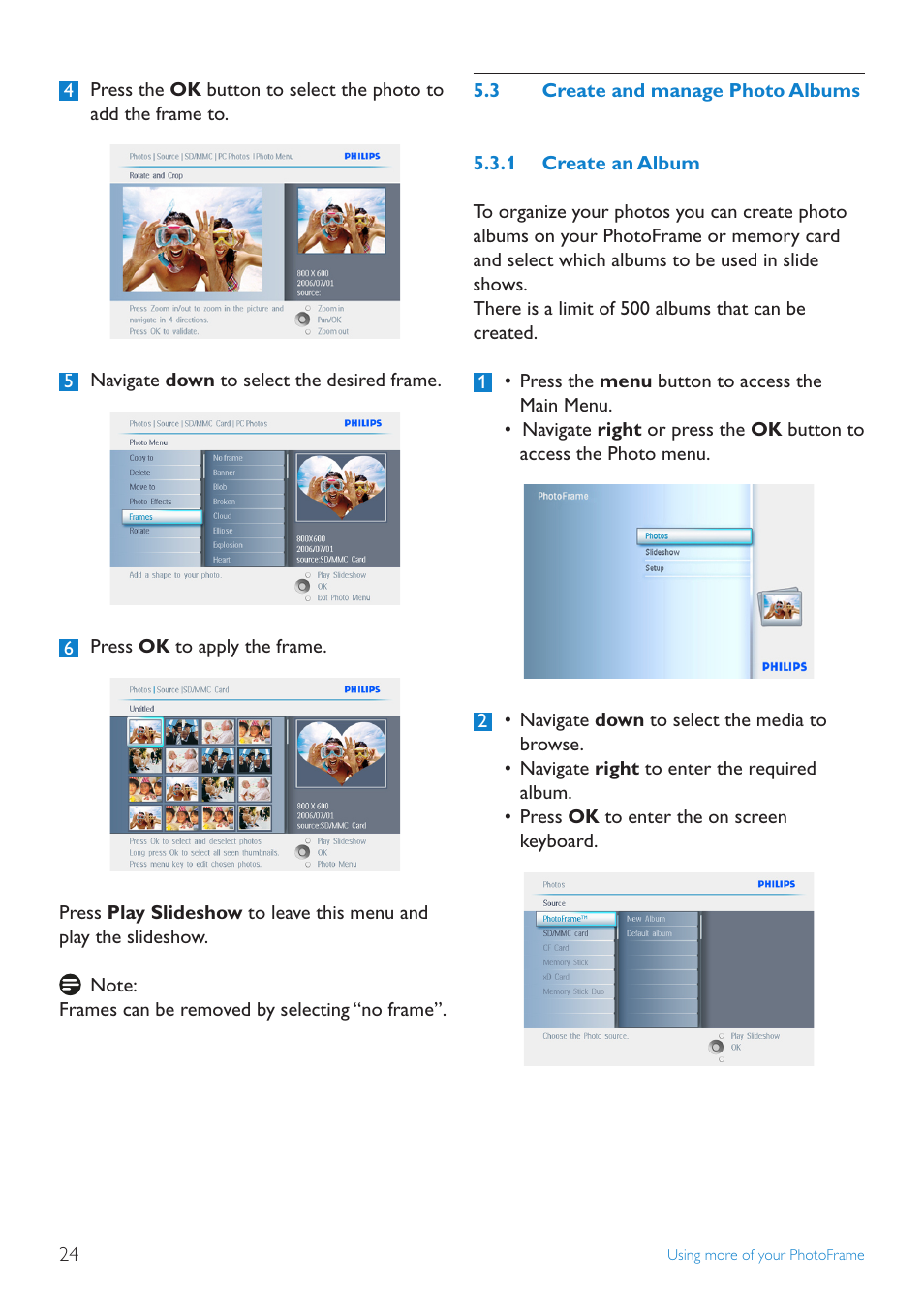 3 create and manage photo albums | Philips 10FF2CMW-27B User Manual | Page 26 / 60