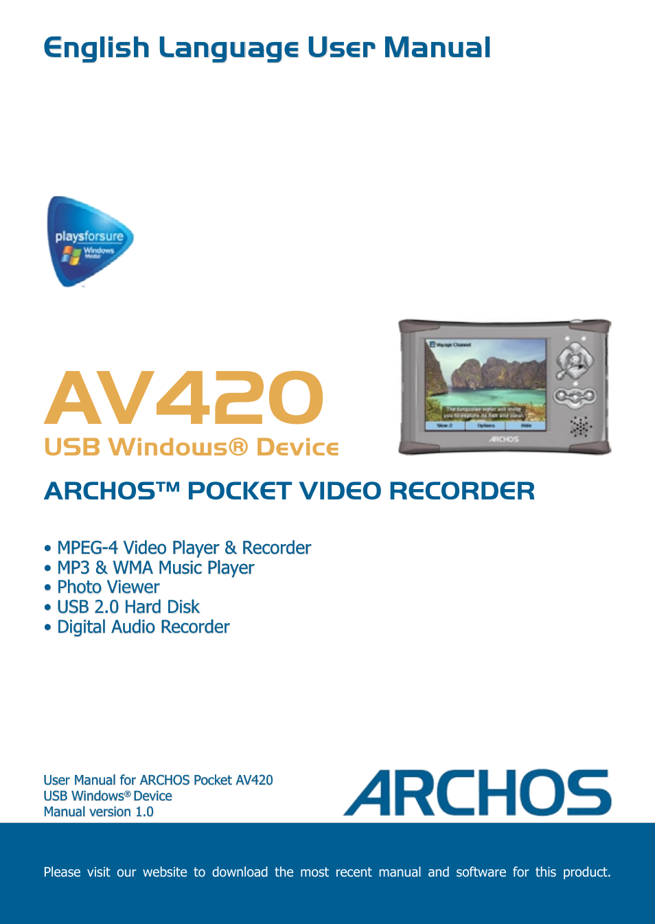 ARCHOS AV420 User Manual | 80 pages