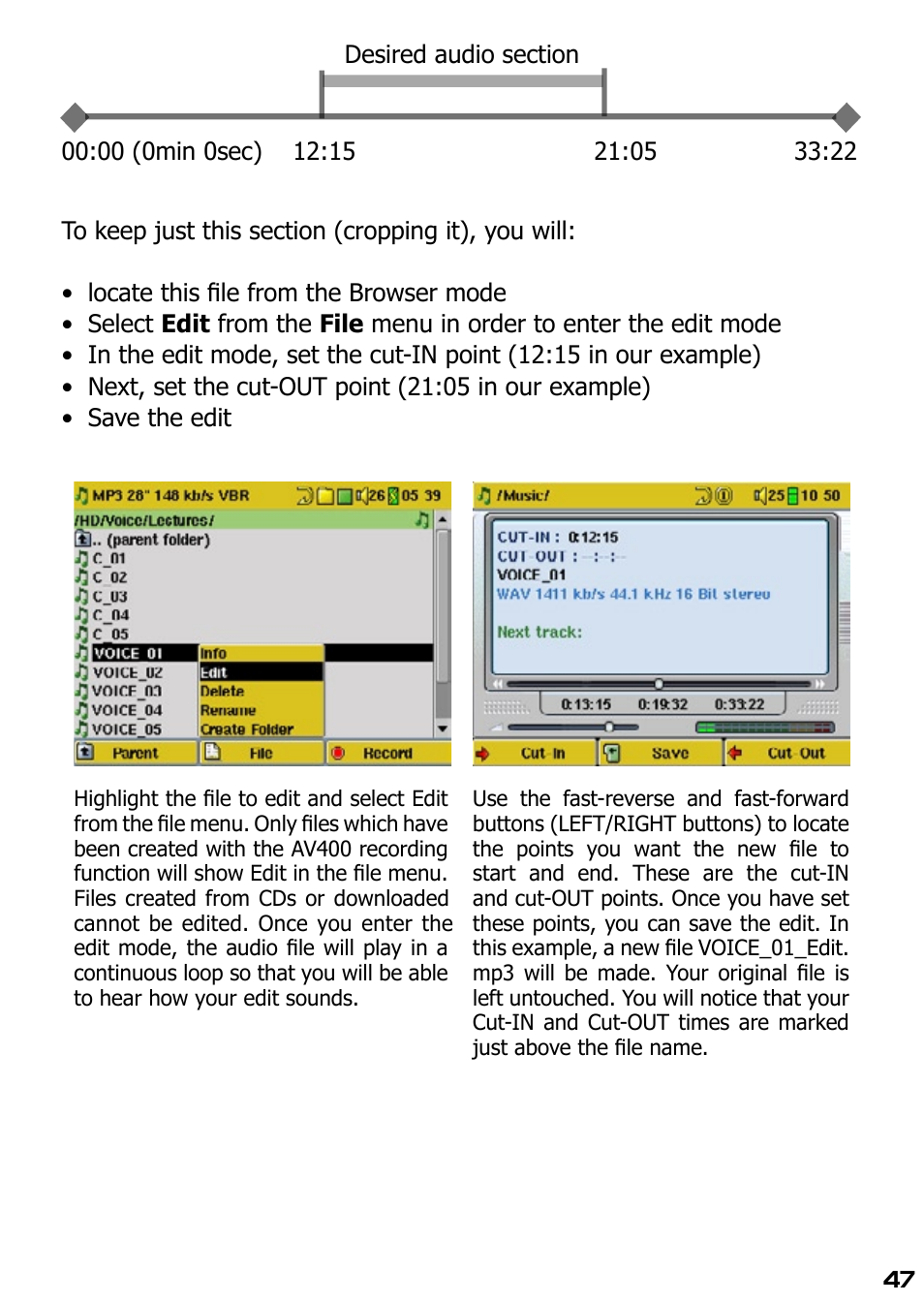 ARCHOS AV420 User Manual | Page 47 / 80