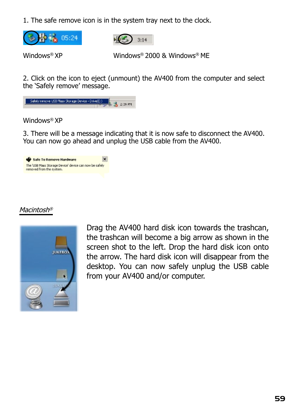 Macintosh | ARCHOS AV420 User Manual | Page 59 / 80