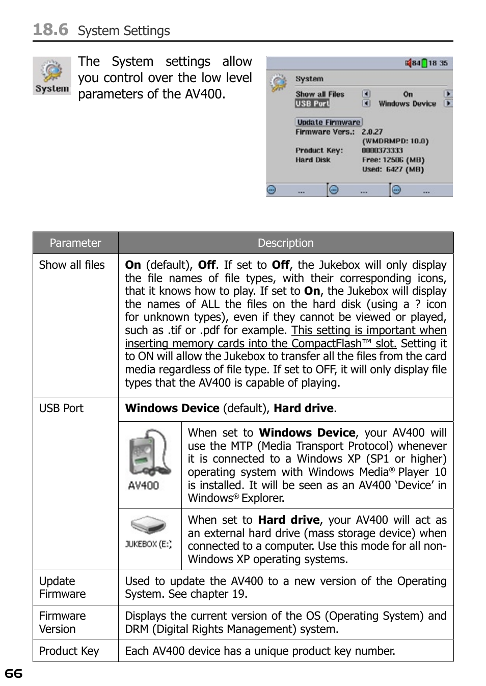 6 system settings | ARCHOS AV420 User Manual | Page 66 / 80