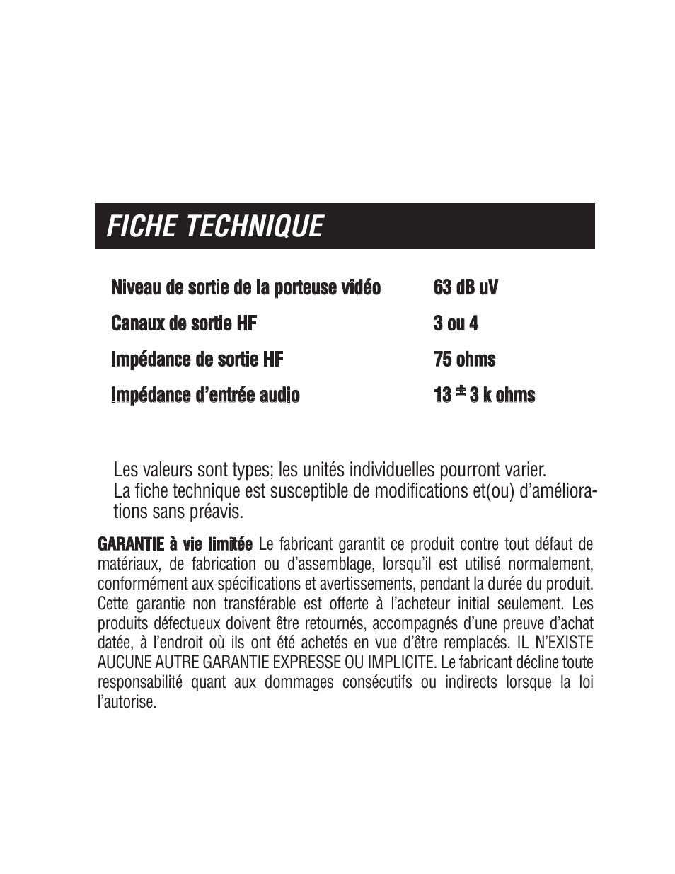 Fiche technique | Philips SWS2103W-17 User Manual | Page 24 / 24