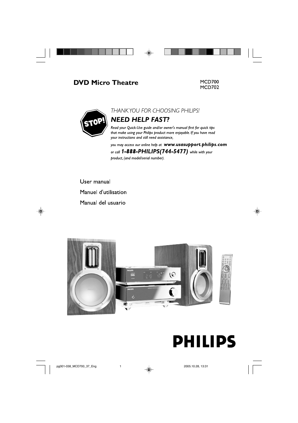 Philips MCD700-37B User Manual | 38 pages