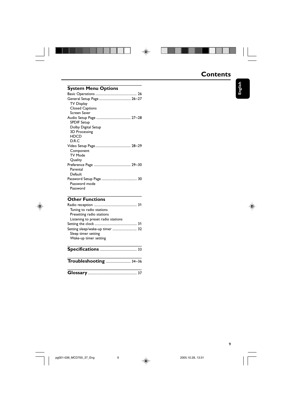 Philips MCD700-37B User Manual | Page 9 / 38