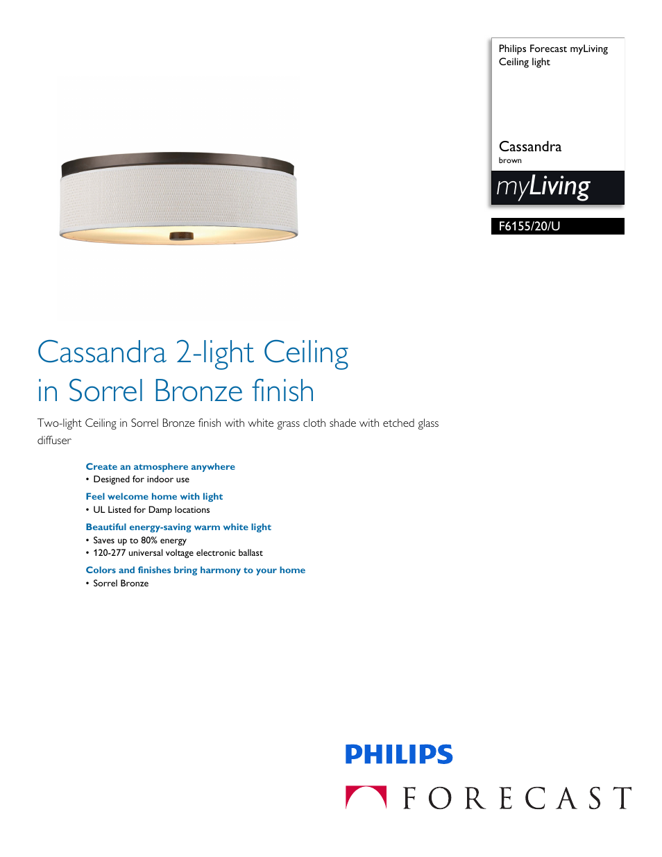 Philips F615520U User Manual | 2 pages