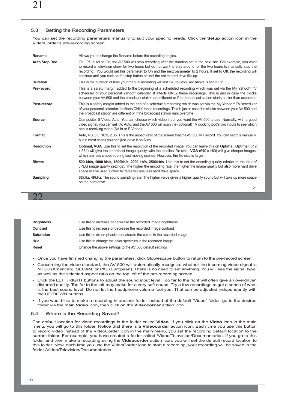 ARCHOS AV 500 series User Manual | Page 11 / 55