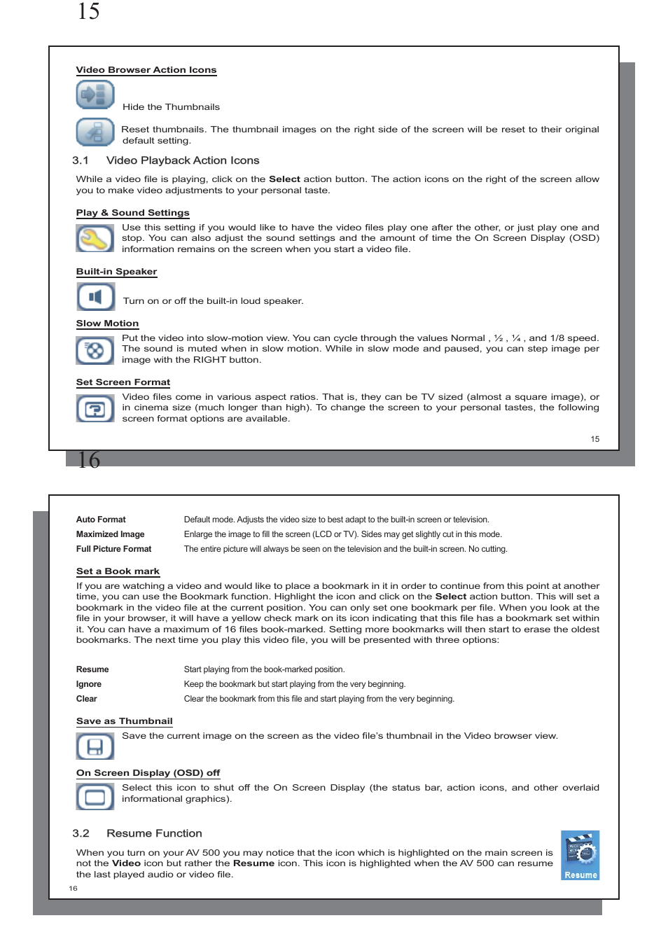 ARCHOS AV 500 series User Manual | Page 8 / 55