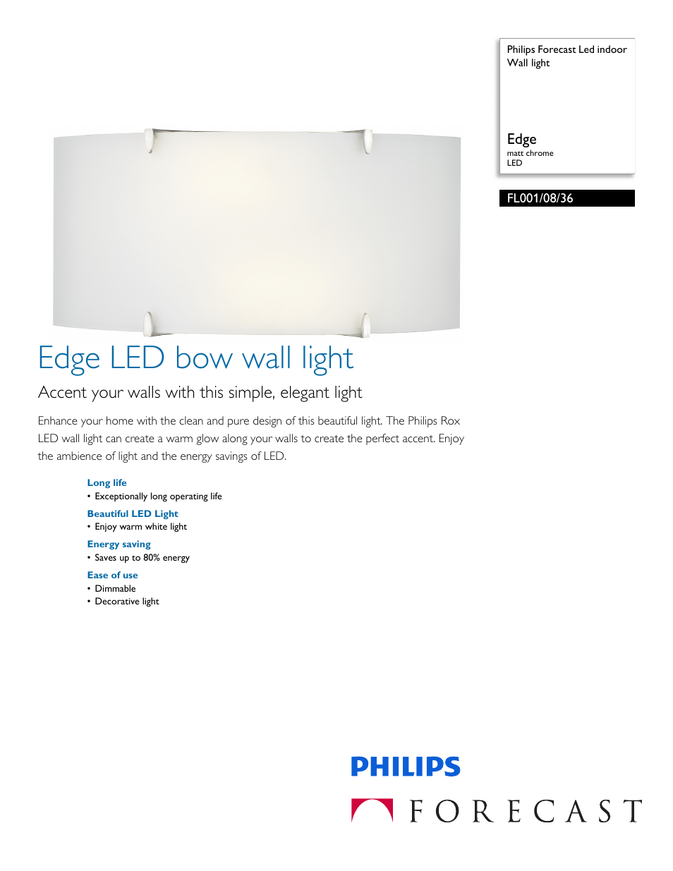Philips FL0010836 User Manual | 2 pages