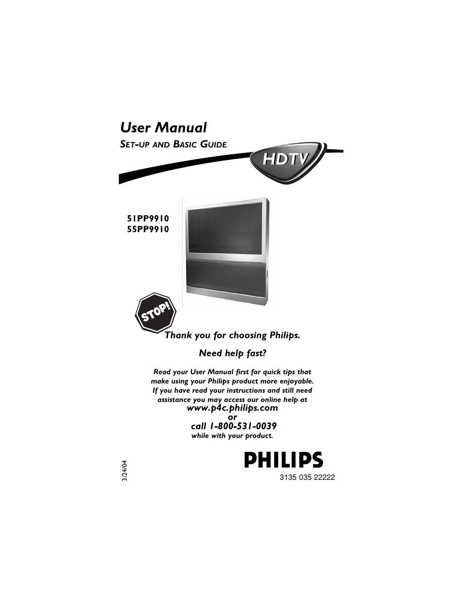 Philips 60PP9910-17 User Manual | 33 pages