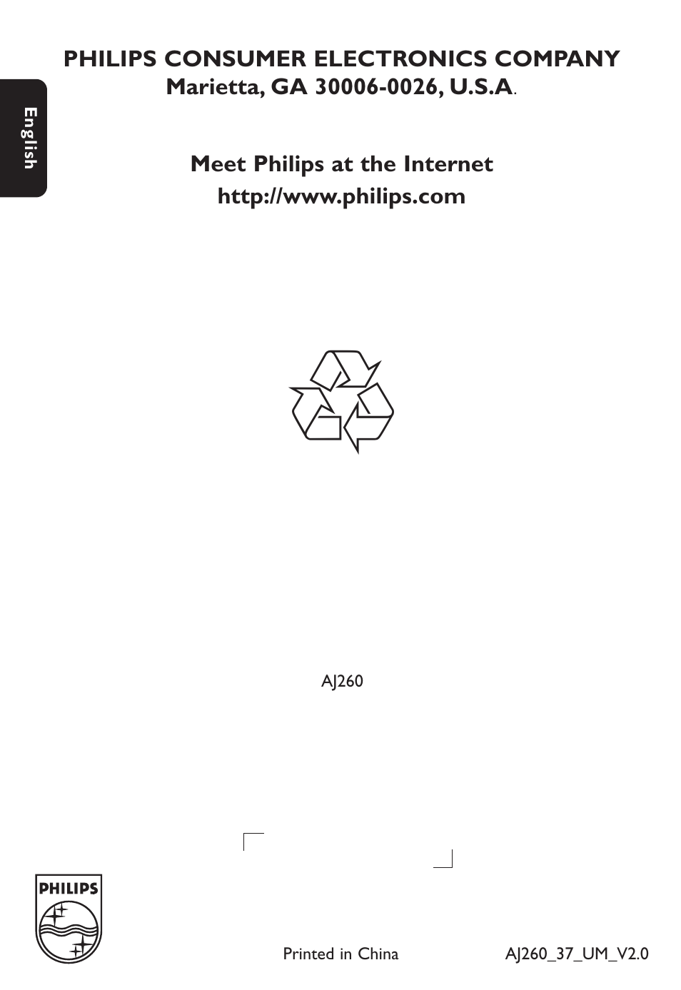 Philips AJ260-37 User Manual | Page 15 / 15