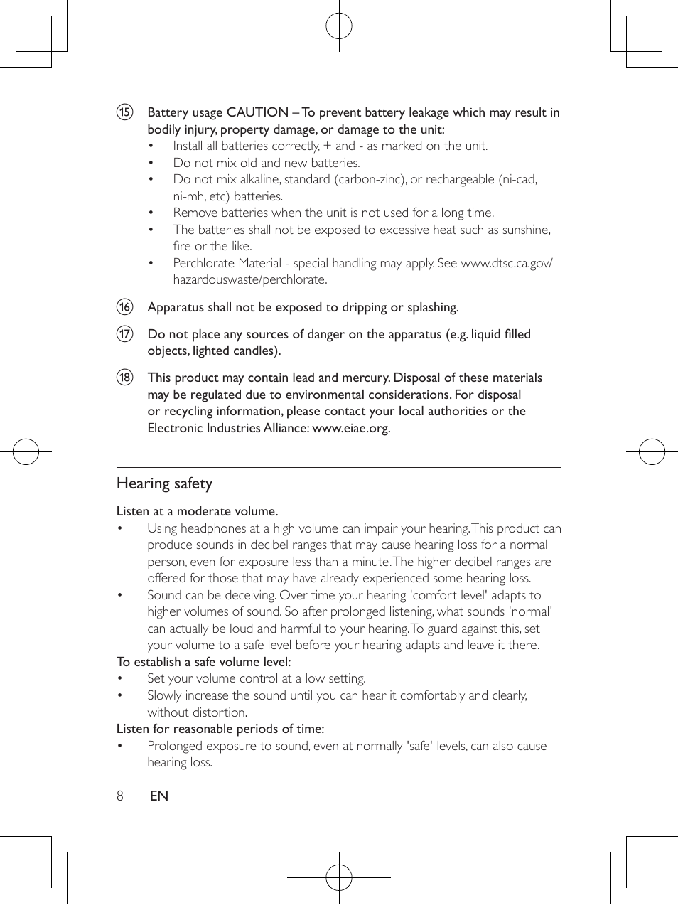 Hearing safety | Philips PD9012M-37 User Manual | Page 7 / 27