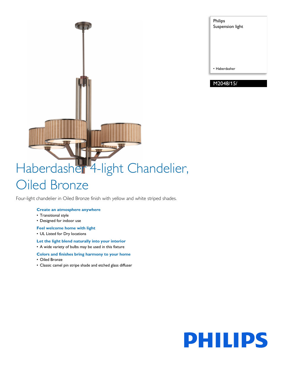 Philips M204815 User Manual | 2 pages