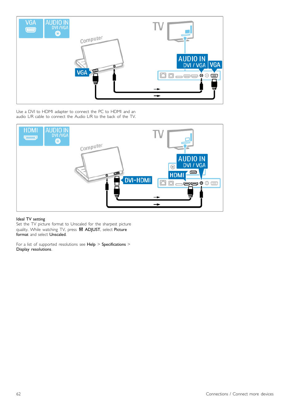 Philips Cinema 219 Gold Series Smart LED TV 50PFL7956T 127 cm 50" Ultra wide screen Easy 3D with Ambilight Spectra 2 and Multi-view User Manual | Page 62 / 84