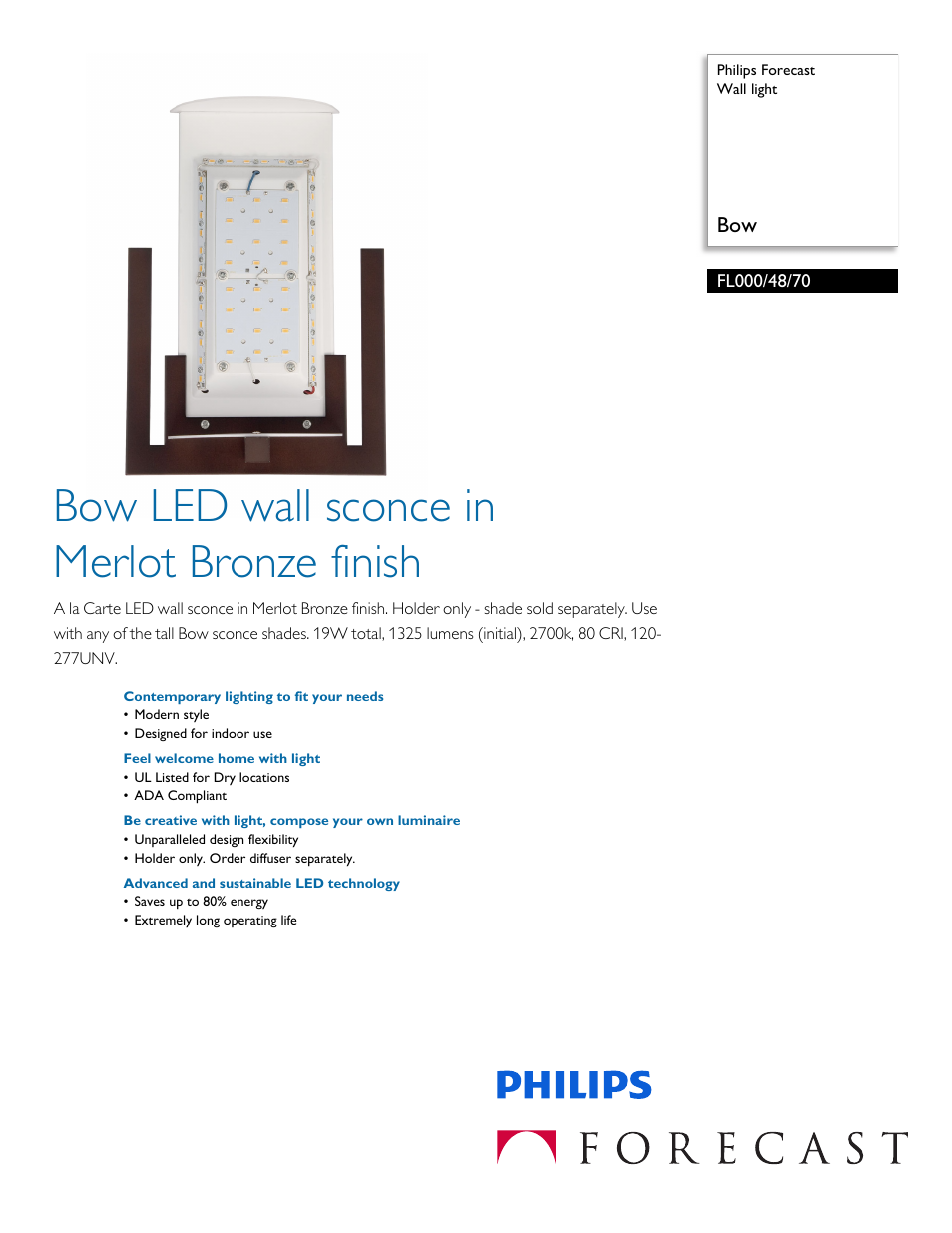 Philips FL0004870 User Manual | 2 pages