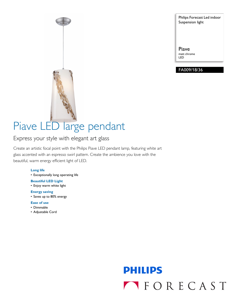 Philips FA0091836 User Manual | 2 pages